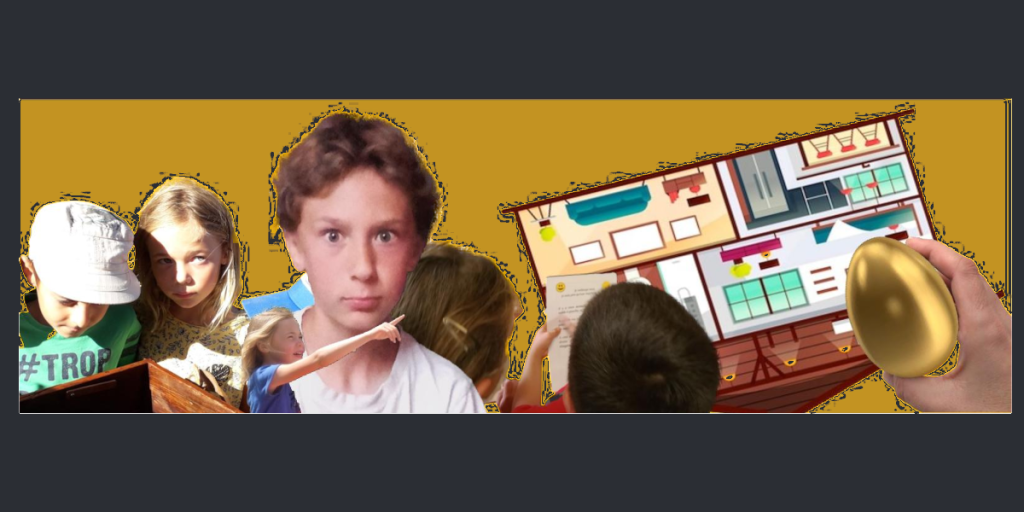 Affiche du scénario escape game la maison à l'envers qui permet de voir l'univers proposé